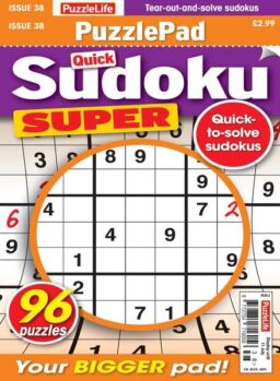 PuzzleLife PuzzlePad Sudoku Super – Issue 38 – June 2024