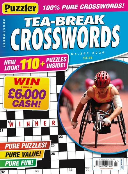 Puzzler Tea-Break Crosswords – Issue 347 2024 Cover
