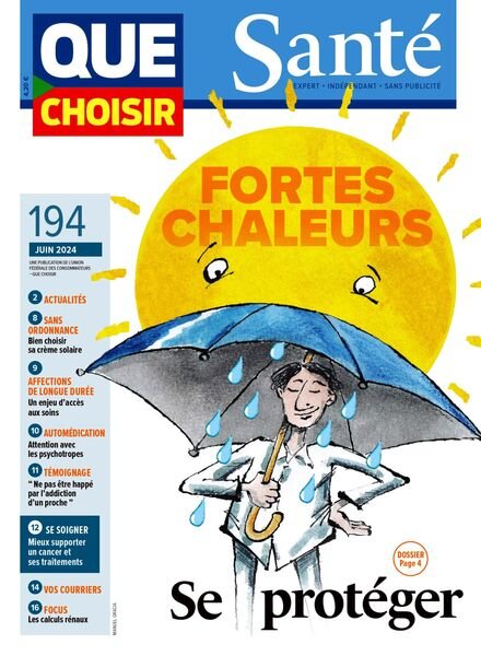 Que Choisir Sante – Juin 2024 Cover