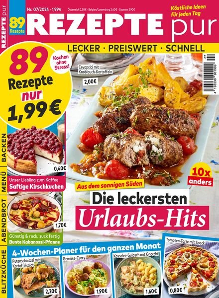 Rezepte pur – Juli 2024 Cover