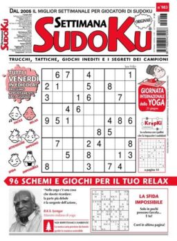 Settimana Sudoku – 14 Giugno 2024