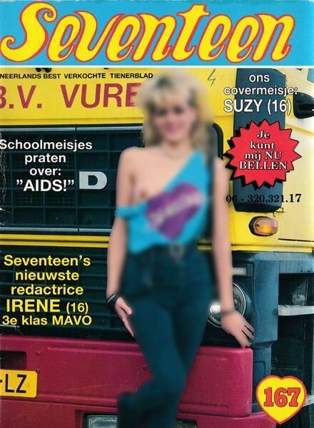 Seventeen Dutch – Nr 167 Maart 1989 Cover
