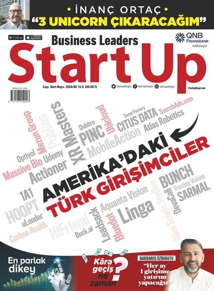 Start Up Turkiye – 3 Nisan 2024 Cover