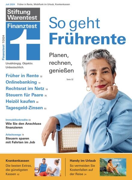 Stiftung Warentest Finanztest – Juli 2024 Cover