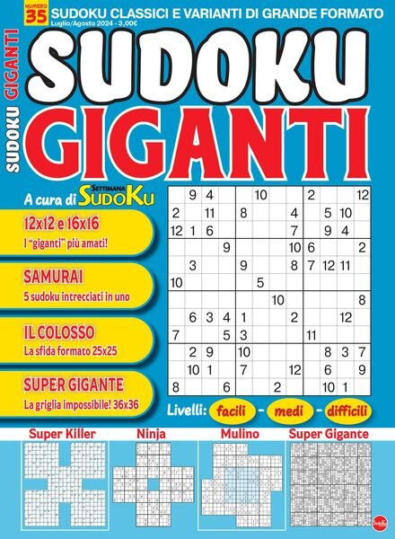Sudoku Giganti – Luglio-Agosto 2024 Cover