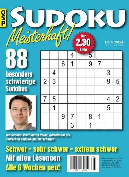 Sudoku Meisterhaft – Nr 5 2024 Cover