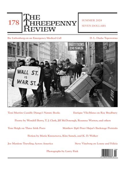 The Threepenny Review – Summer 2024 Cover