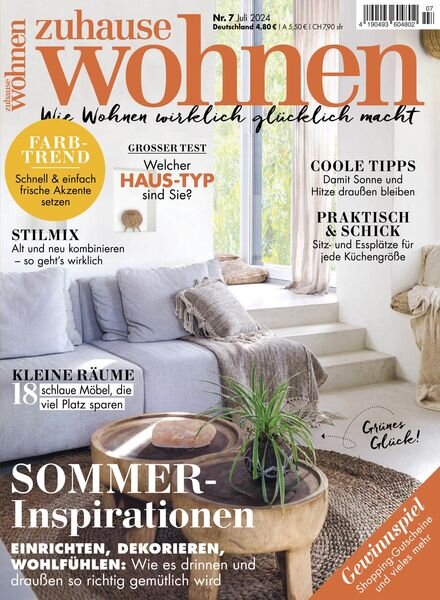 Zuhause Wohnen – Juli 2024 Cover