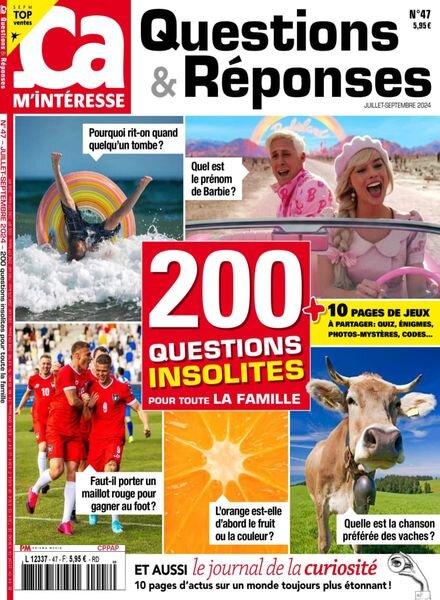 ca M’Interesse Questions & Reponses – Juillet-Septembre 2024 Cover