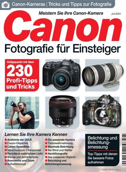 Canon-Fotografie fur Einsteiger – Juli 2024 Cover