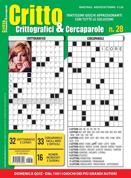 Crittografici & Carcaparole – Agosto-Settembre 2024 Cover