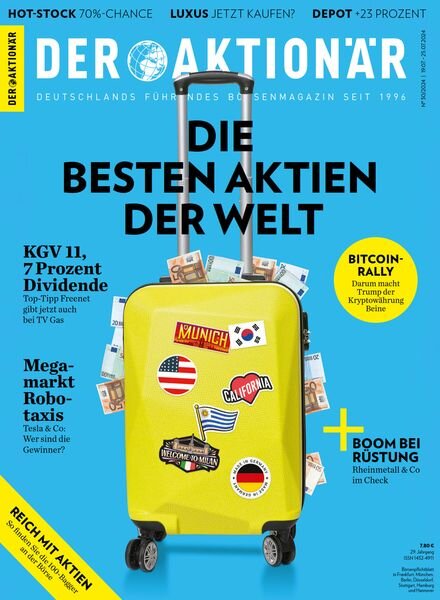 Der Aktionar BOrsenmagazin – 19 Juli 2024 Cover
