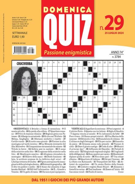 Domenica Quiz – 25 Luglio 2024 Cover
