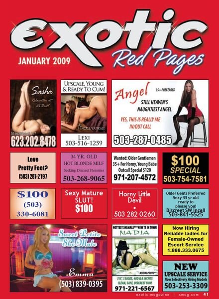 Exotic Red Pages – January 2009 Cover