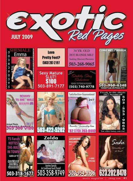 Exotic Red Pages – July 2009 Cover