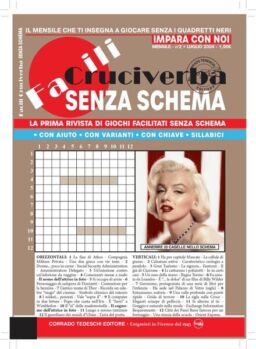 Facili Cruciverba – 11 Luglio 2024