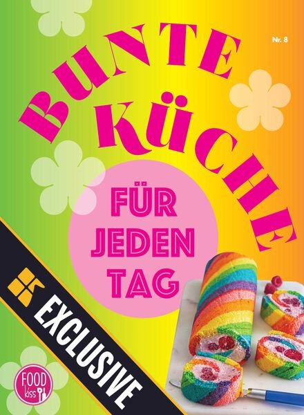 FOODkiss Bunte Kuche – August 2024 Cover
