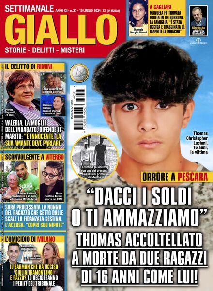 Giallo – 10 Luglio 2024 Cover