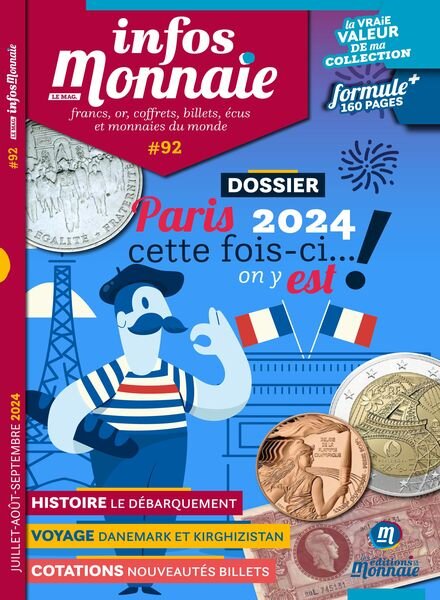 Infos Monnaie – Juillet-Aout-Septembre 2024 Cover