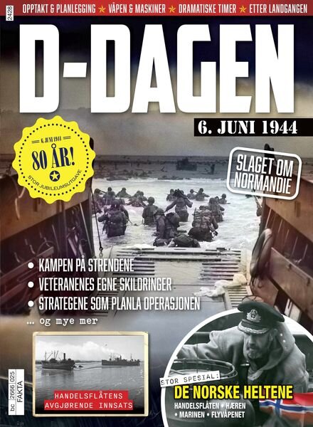 Krigshistorie Norge – D-dagen – Juli 2024 Cover
