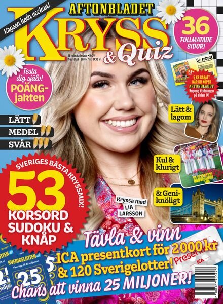 Kryss & Quiz – 15 Juli 2024 Cover