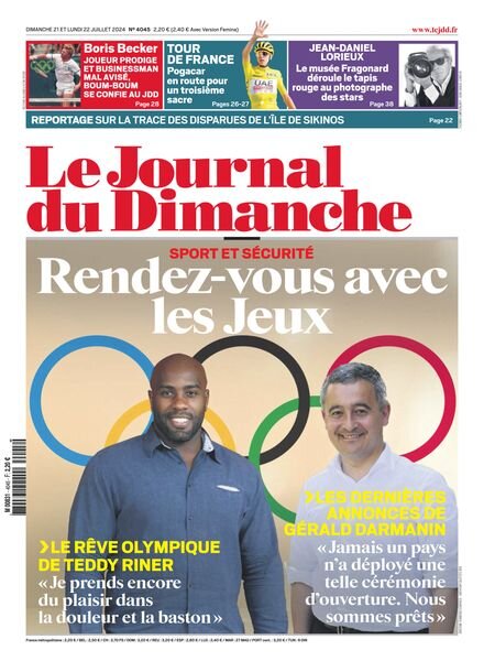 Le Journal du dimanche – 22 Juillet 2024 Cover