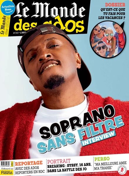 Le Monde des Ados – Juillet 2024 Cover