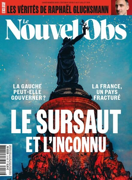 Le Nouvel Obs – 11 Juillet 2024 Cover