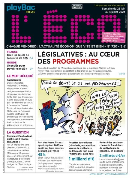 L’eCO – 28 Juin 2024 Cover