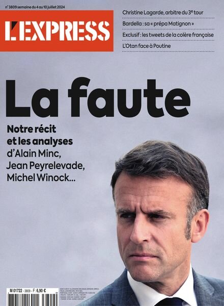 L’Express – 4 Juillet 2024 Cover
