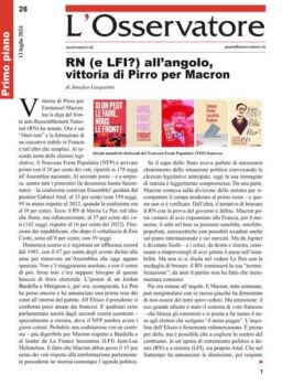 L’Osservatore – 13 Luglio 2024