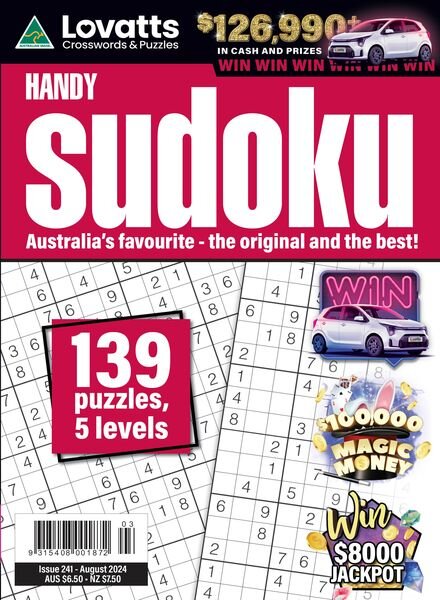 Lovatts Handy Sudoku – Issue 241 2024 Cover