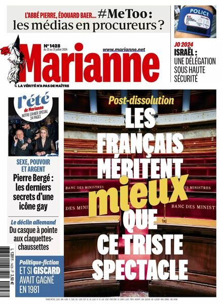 Marianne – 25 Juillet 2024 Cover