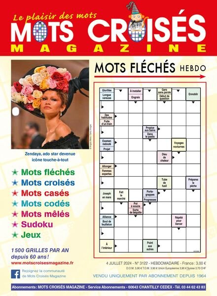 Mots Croises Magazine – 4 Juillet 2024 Cover