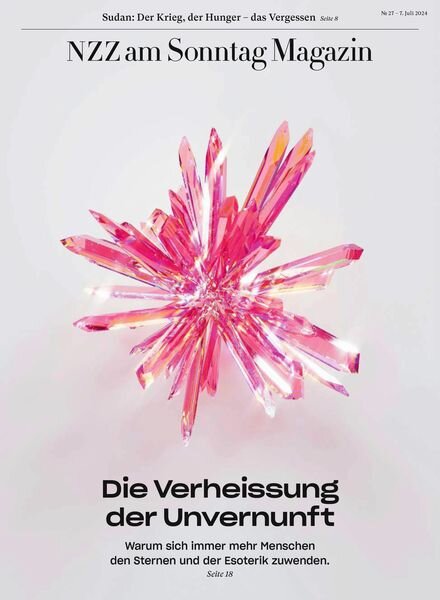 NZZ am Sonntag Magazin – 7 Juli 2024 Cover