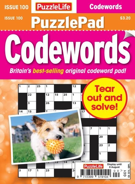 PuzzleLife PuzzlePad Codewords – July 2024 Cover