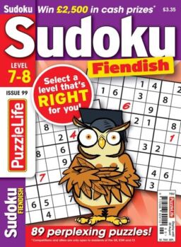 PuzzleLife Sudoku Fiendish – Issue 99 2024
