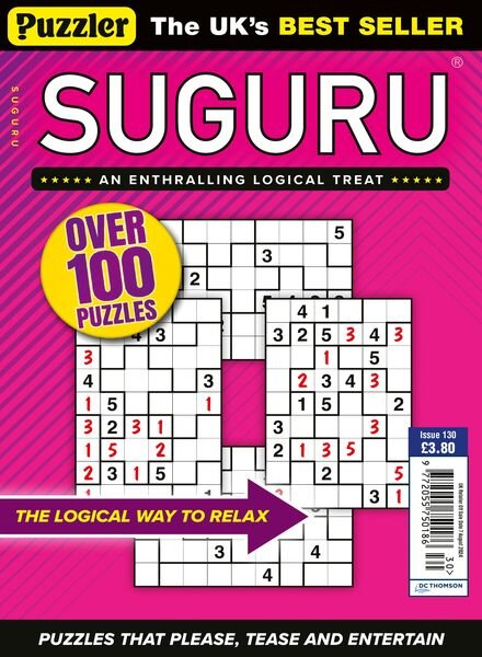 Puzzler Suguru – Issue 130 2024 Cover