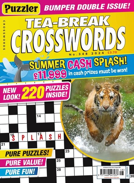 Puzzler Tea-Break Crosswords – Issue 348 2024 Cover