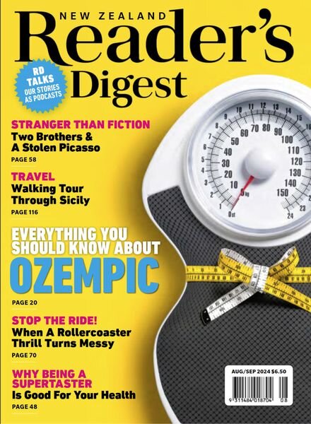 Reader’s Digest New Zealand – August-September 2024 Cover