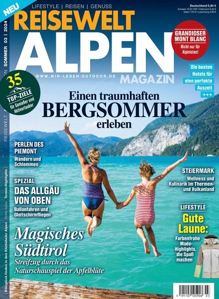 Reisewelt Alpen Magazin – Sommer 2024 Cover