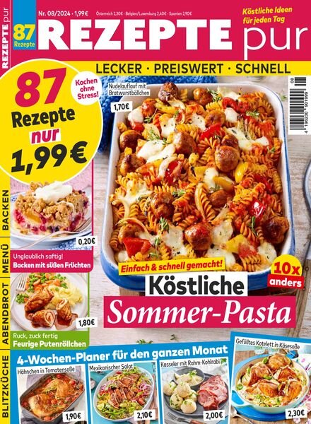 Rezepte pur – August 2024 Cover