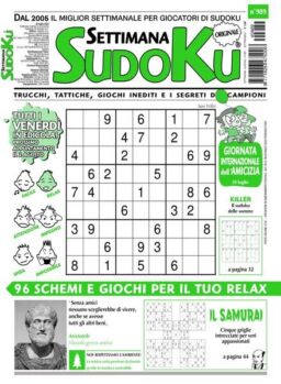 Settimana Sudoku – 26 Luglio 2024