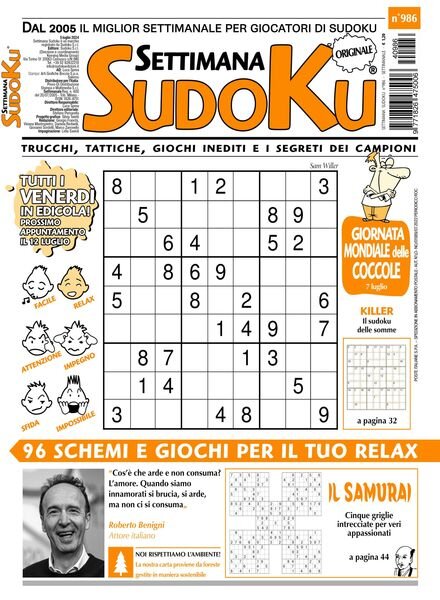 Settimana Sudoku – 5 Luglio 2024 Cover