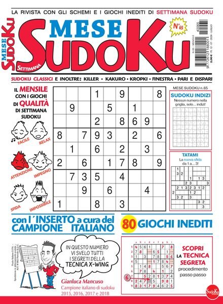 Settimana Sudoku Mese – Luglio 2024 Cover