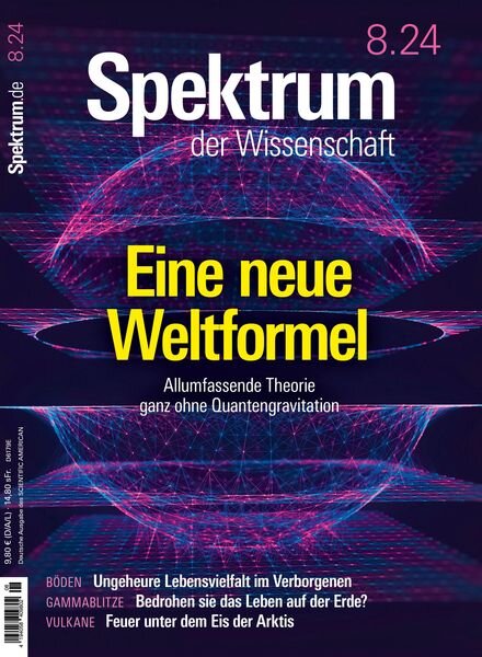Spektrum der Wissenschaft – August 2024 Cover
