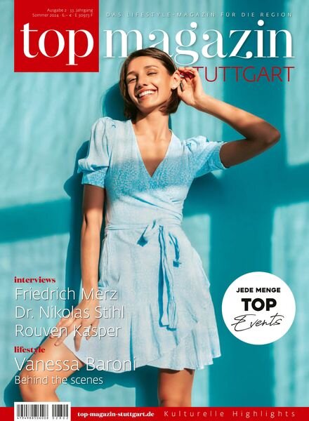 Top Magazin Stuttgart – Sommer 2024 Cover