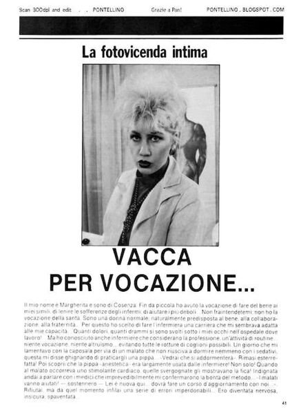 Vacca per Vocazione set completo da 8 Fotoromanzi Porno numero ignoto Cover