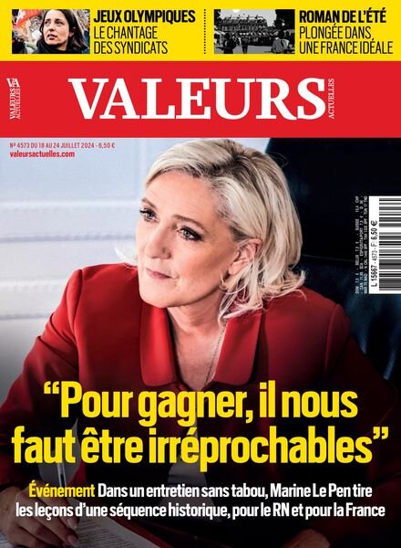 Valeurs Actuelles – 18 Juillet 2024 Cover