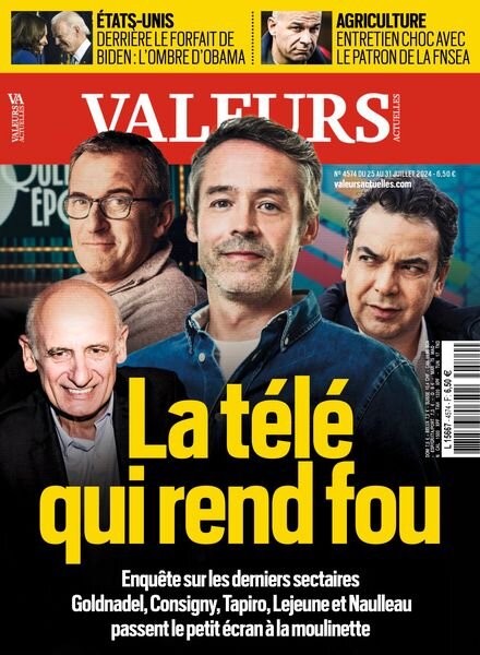 Valeurs Actuelles – 25 Juillet 2024 Cover